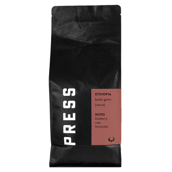 red press coffee label  